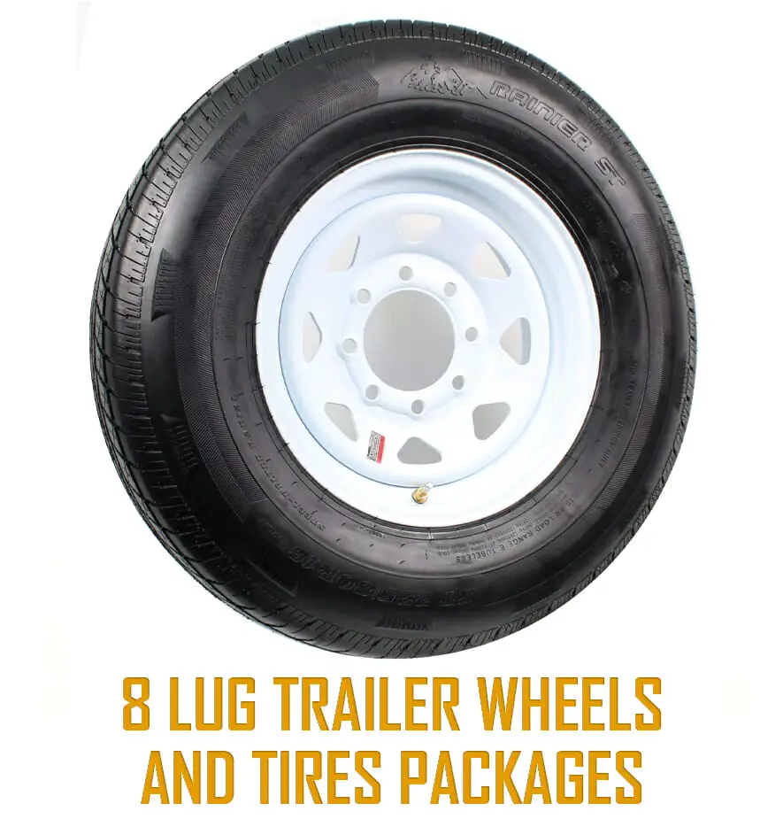 8 lug trailer wheels and tires packages