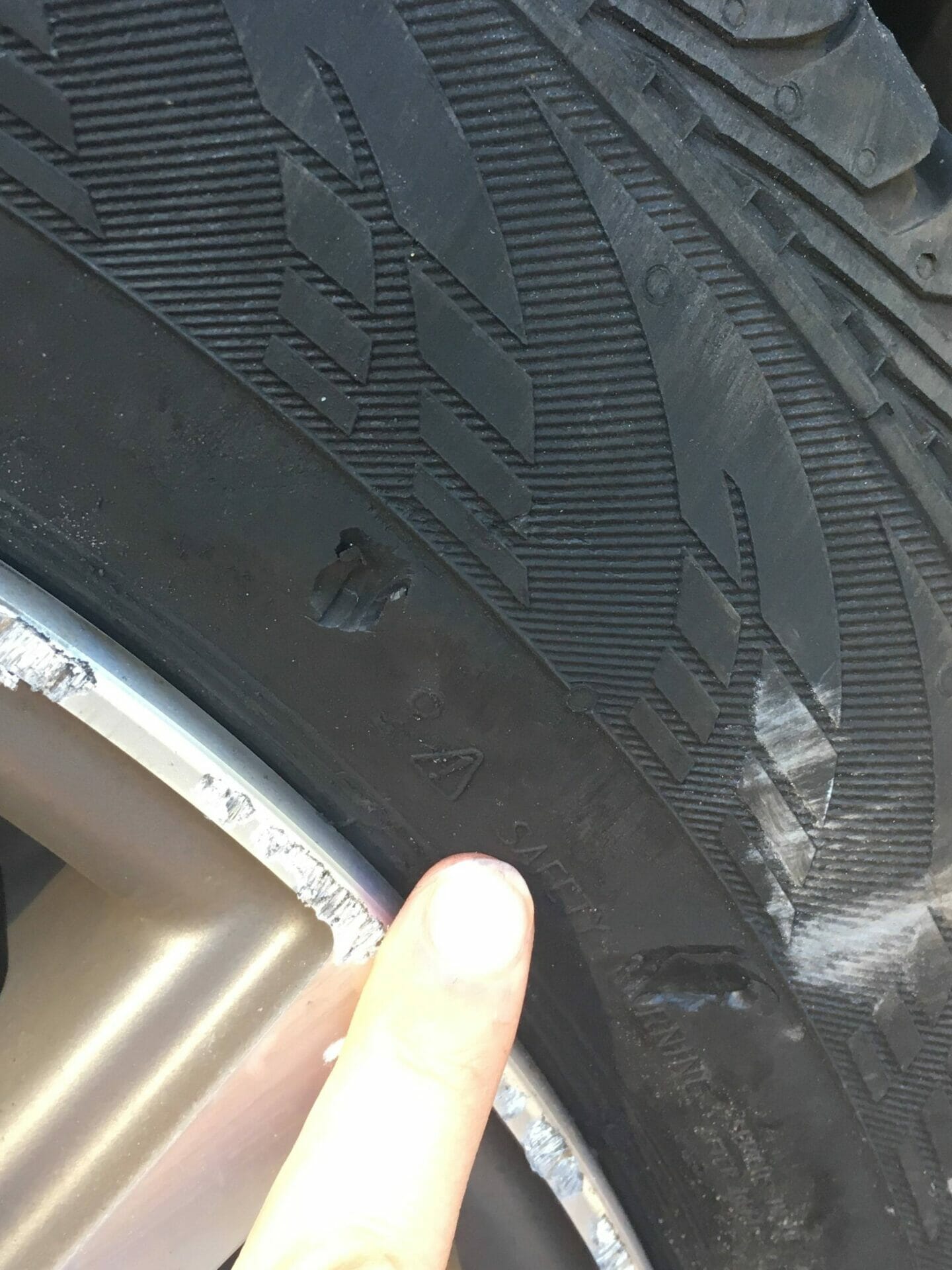 Piece Of Rubber Coming Off Tire